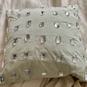 Bergdorf Goodman home embellished rhinestone decor throw pillow 12 x 12 ($200+)